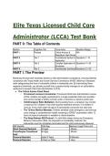 2026&sol;2027 Elite Texas Licensed Child Care Administrator &lpar;LCCA&rpar; Test Bank&colon; 20&plus; Master-Level Prep Questions & Answers