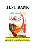 Public Health Nursing&colon; Population-Centered Health Care &ndash; Test Bank&comma; Exam Questions & Study Guide with Verified Answers 2026 &lpar;11th ed&rpar;