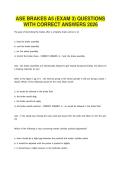 ASE BRAKES A5 &lpar;EXAM 3&rpar; QUESTIONS WITH CORRECT ANSWERS 2026