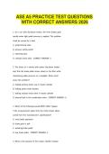 ASE A5 PRACTICE TEST QUESTIONS WITH CORRECT ANSWERS 2026