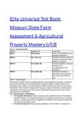 2026&sol;2027 Elite Universal Test Bank&colon; Missouri State Farm Assessment & Agricultural Property Mastery &lpar;v11&period;0&rpar; &vert; 20&plus; Q&A