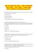 ASE A5 PRACTICE TEST - ASE A5 BRAKES TEST PREP - TEST PREP 1 QUESTIONS WITH CORRECT ANSWERS 2026-2027&NewLine;