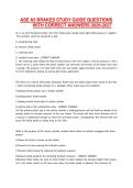 ASE A5 BRAKES STUDY GUIDE QUESTIONS WITH CORRECT ANSWERS 2026-2027
