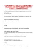 ASE A5 BRAKES STUDY GUIDE &lpar;DRUM BRAKES DIAGNOSIS AND REPAIR&rpar; QUESTIONS WITH CORRECT ANSWERS 2026-2027&NewLine;
