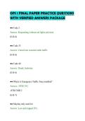 OPS 1 FINAL PAPER PRACTICE QUESTIONS&NewLine;WITH VERIFIED ANSWERS PACKAGE