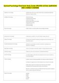 General Psychology Final Exam Study Guide UPDATED ACTUAL QUESTIONS &NewLine;AND CORRECT ANSWERS 