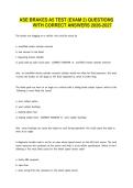 ASE BRAKES A5 TEST &lpar;EXAM 2&rpar; QUESTIONS WITH CORRECT ANSWERS 2026-2027