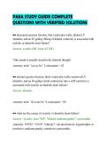 PAEA STUDY GUIDE COMPLETE&NewLine;QUESTIONS WITH VERIFIED SOLUTIONS&NewLine;
