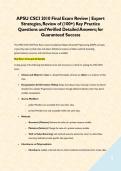 APSU CSCI 2010 Final Exam Review &vert; Expert Strategies&comma; Review of &lpar;100&plus;&rpar; Key Practice Questions and Verified Detailed Answers&semi; for Guaranteed Success&NewLine;&NewLine;