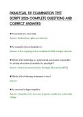 PARALEGAL 101 EXAMINATION TEST&NewLine;SCRIPT 2026 COMPLETE QUESTIONS AND&NewLine;CORRECT ANSWERS