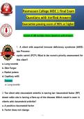 Rasmussen College MDC 1 Final Exam   &NewLine;Questions with Verified Answers &NewLine;Guarantee passing score of 90&percnt; or higher