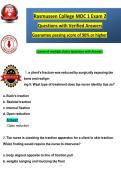 Rasmussen College MDC 1 Exam 2 &NewLine;Questions with Verified Answers &NewLine;Guarantee passing score of 90&percnt; or higher