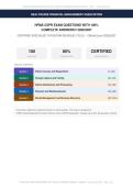 HFMA CSPR Exam Complete Answers Actual Exam 2026&sol;2027 &ndash; 100&percnt; Verified &vert; Detailed Rationales &ndash; Pass Guaranteed &ndash; A&plus; Graded