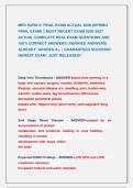 MED SURG II&colon; FINAL EXAM ACTUAL 2026 &lpar;SPRING &NewLine;FINAL EXAM&rpar; &vert;&vert; MOST RECENT EXAM 2026-2027 &NewLine;ACTUAL COMPLETE REAL EXAM QUESTIONS AND &NewLine;100&percnt; CORRECT ANSWERS &lpar;VERIFIED ANSWERS&rpar; &NewLine;ALREADY  GRADED A&plus;  &vert; GUARANTEED SUCCESS&excl;&excl; &NewLine;NEWEST EXAM &vert; JUST RELEASED&excl;&excl;