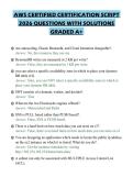 AWS CERTIFIED CERTIFICATION SCRIPT&NewLine;2026 QUESTIONS WITH SOLUTIONS&NewLine;GRADED A&plus;