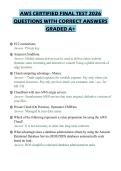 AWS CERTIFIED FINAL TEST 2026&NewLine;QUESTIONS WITH CORRECT ANSWERS&NewLine;GRADED A&plus;