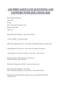 ASE PREP ASSOCIATE QUESTIONS AND ANSWERS WITH SOLUTIONS 2026