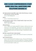 AWS CLOUD COMPREHENSIVE STUDY&NewLine;GUIDE 2026 FULL QUESTIONS AND&NewLine;SOLUTIONS GRADED A&plus;