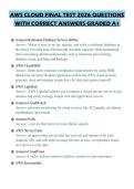 AWS CLOUD FINAL TEST 2026 QUESTIONS&NewLine;WITH CORRECT ANSWERS GRADED A&plus;