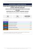  Texas Mold Remediation Contractor State Exam Updated Actual Exam 2026&sol;2027 &ndash; 100&percnt; Verified &vert; Detailed Rationales &ndash; Pass Guaranteed &ndash; A&plus; Graded 