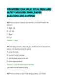 PROMETRIC CNA SKILLS VITAL SIGNS AND&NewLine;SAFETY MEASURES FINAL PAPER&NewLine;QUESTIONS AND ANSWERS