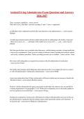 Assisted Living Administrator Exam Questions and Answers 2026-2027