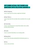 AYF CHEER ACTUAL TEST PAPER 2026&NewLine;QUESTIONS WITH SOLUTIONS GRADED A&plus;&NewLine;