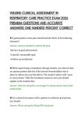 WILKINS CLINICAL ASSESSMENT IN &NewLine;RESPIRATORY CARE REVIEW PAPER 2026 &NewLine;COMPLETE QUESTIONS WITH EXPERT &NewLine;SOLUTIONS AND MARKING SCHEM