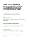 WILKINS CLINICAL ASSESSMENT IN &NewLine;RESPIRATORY CARE REVIEW PAPER 2026 &NewLine;COMPLETE QUESTIONS WITH EXPERT &NewLine;SOLUTIONS AND MARKING SCHEM