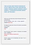 TAM Card EXAM &vert;&vert; MOST RECENT EXAM 2026-2027 &NewLine;ACTUAL COMPLETE REAL EXAM  QUESTIONS AND &NewLine;CORRECT ANSWERS &lpar;VERIFIED ANSWERS&rpar; ALREADY &NewLine;GRADED A&plus; &vert; GUARANTEED SUCCESSS&excl;&excl; NEWEST &NewLine;EXAM &vert; JUST RELEASED&excl;&excl;
