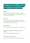 AZ ROC TRADE EXAM B-3 LICENSE FINAL&NewLine;EXAM 2026 QUESTIONS WITH ANSWERS&NewLine;GRADED A&plus; COMPLETE SOLUTIONS