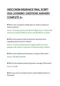 WISCONSIN INSURANCE FINAL SCRIPT&NewLine;2026 LICENSING QUESTIONS ANSWERS&NewLine;COMPLETE A&plus;