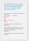 TAM CARD PRACTICE TEST &vert;&vert; MOST RECENT EXAM &NewLine;2026-2027 ACTUAL COMPLETE REAL EXAM  QUESTIONS &NewLine;AND CORRECT ANSWERS &lpar;VERIFIED ANSWERS&rpar; &NewLine;ALREADY GRADED A&plus; &vert; GUARANTEED SUCCESSS&excl;&excl;               &NewLine;NEWEST EXAM &vert; JUST RELEASED&excl;&excl;
