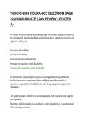 WISCONSIN INSURANCE QUESTION BANK&NewLine;2026 INSURANCE LAW REVIEW UPDATED&NewLine;A&plus;