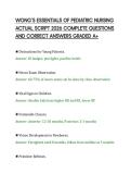 WONG&rsquo;S ESSENTIALS OF PEDIATRIC NURSING&NewLine;ACTUAL SCRIPT 2026 COMPLETE QUESTIONS&NewLine;AND CORRECT ANSWERS GRADED A&plus;&NewLine;
