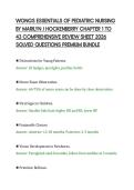 WONGS ESSENTIALS OF PEDIATRIC NURSING&NewLine;BY MARILYN J HOCKENBERRY CHAPTER 1 TO&NewLine;43 COMPREHENSIVE REVIEW SHEET 2026&NewLine;SOLVED QUESTIONS PREMIUM BUNDLE