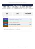 PMH-C Exam Perinatal Mental Health Certification Official Exam Actual Exam 2026&sol;2027 &ndash; 100&percnt; Verified &vert; Detailed Rationales &ndash; Pass Guaranteed &ndash; A&plus; Graded