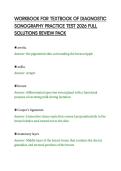 WORKBOOK FOR TEXTBOOK OF DIAGNOSTIC&NewLine;SONOGRAPHY PRACTICE TEST 2026 FULL&NewLine;SOLUTIONS REVIEW PACK&NewLine;