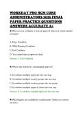 WORKDAY PRO HCM CORE&NewLine;ADMINISTRATORS 2026 FINAL&NewLine;PAPER PRACTICE QUESTIONS&NewLine;ANSWERS ACCURATE A&plus;