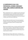 AZ JURISPRUDENCE EXAM 2 2026&NewLine;PROFESSIONAL LICENSING ASSESSMENT&NewLine;STUDY GUIDE COMPLETE QUESTIONS AND&NewLine;ANSWERS&NewLine;