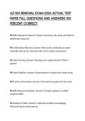 AZ-104 RENEWAL EXAM 2026 ACTUAL TEST&NewLine;PAPER FULL QUESTIONS AND ANSWERS 100&NewLine;PERCENT CORRECT&NewLine;