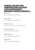 WORKDAY PRO HCM CORE&NewLine;ADMINISTRATORS 2026 STUDY&NewLine;GUIDE COMPREHENSIVE&NewLine;QUESTIONS ANSWERS VERIFIED A&plus;