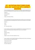 ATI - NUTRITION PROCTORED EXAM 2026-2027 QUESTION WITH CORRECT ANSWERS