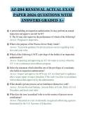 AZ-204 RENEWAL ACTUAL EXAM&NewLine;PAPER 2026 QUESTIONS WITH&NewLine;ANSWERS GRADED A&plus;&NewLine;