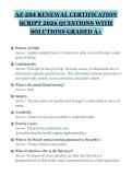 AZ-204 RENEWAL CERTIFICATION&NewLine;SCRIPT 2026 QUESTIONS WITH&NewLine;SOLUTIONS GRADED A&plus;&NewLine;