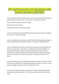 ATI Cardiovascular test Questions with Correct Answers 2026-2027