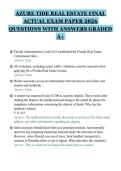 AZURE TIDE REAL ESTATE FINAL&NewLine;ACTUAL EXAM PAPER 2026&NewLine;QUESTIONS WITH ANSWERS GRADED&NewLine;A&plus;&NewLine;