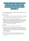 AZURE TIDE REAL ESTATE FINAL&NewLine;CERTIFICATION SCRIPT 2026&NewLine;QUESTIONS WITH SOLUTIONS&NewLine;GRADED A&plus;