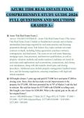AZURE TIDE REAL ESTATE FINAL&NewLine;COMPREHENSIVE STUDY GUIDE 2026&NewLine;FULL QUESTIONS AND SOLUTIONS&NewLine;GRADED A&plus;