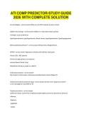 ATI COMP PREDICTOR-STUDY GUIDE 2026 WITH COMPLETE SOLUTION